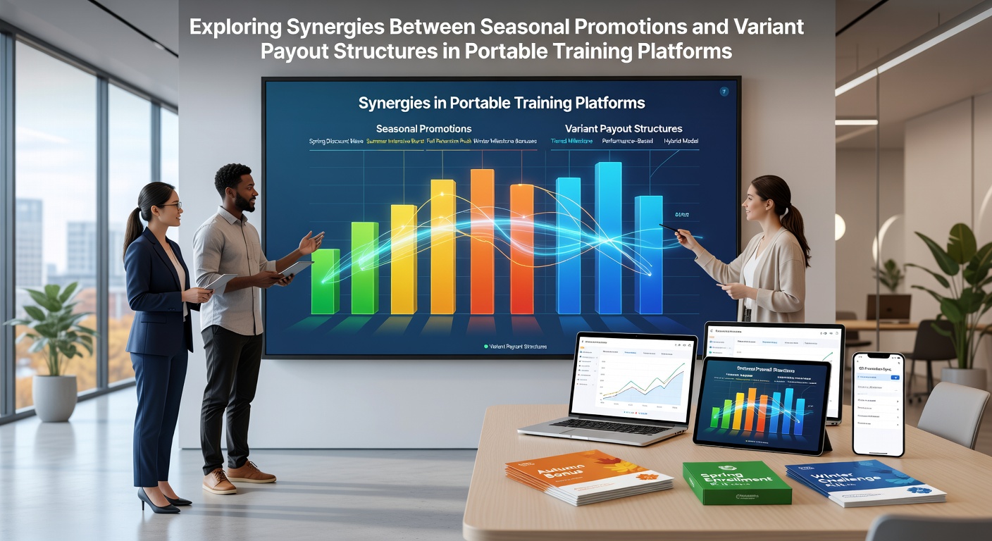 Portable training platforms showing seasonal promotions and payout variants side by side on mobile screens