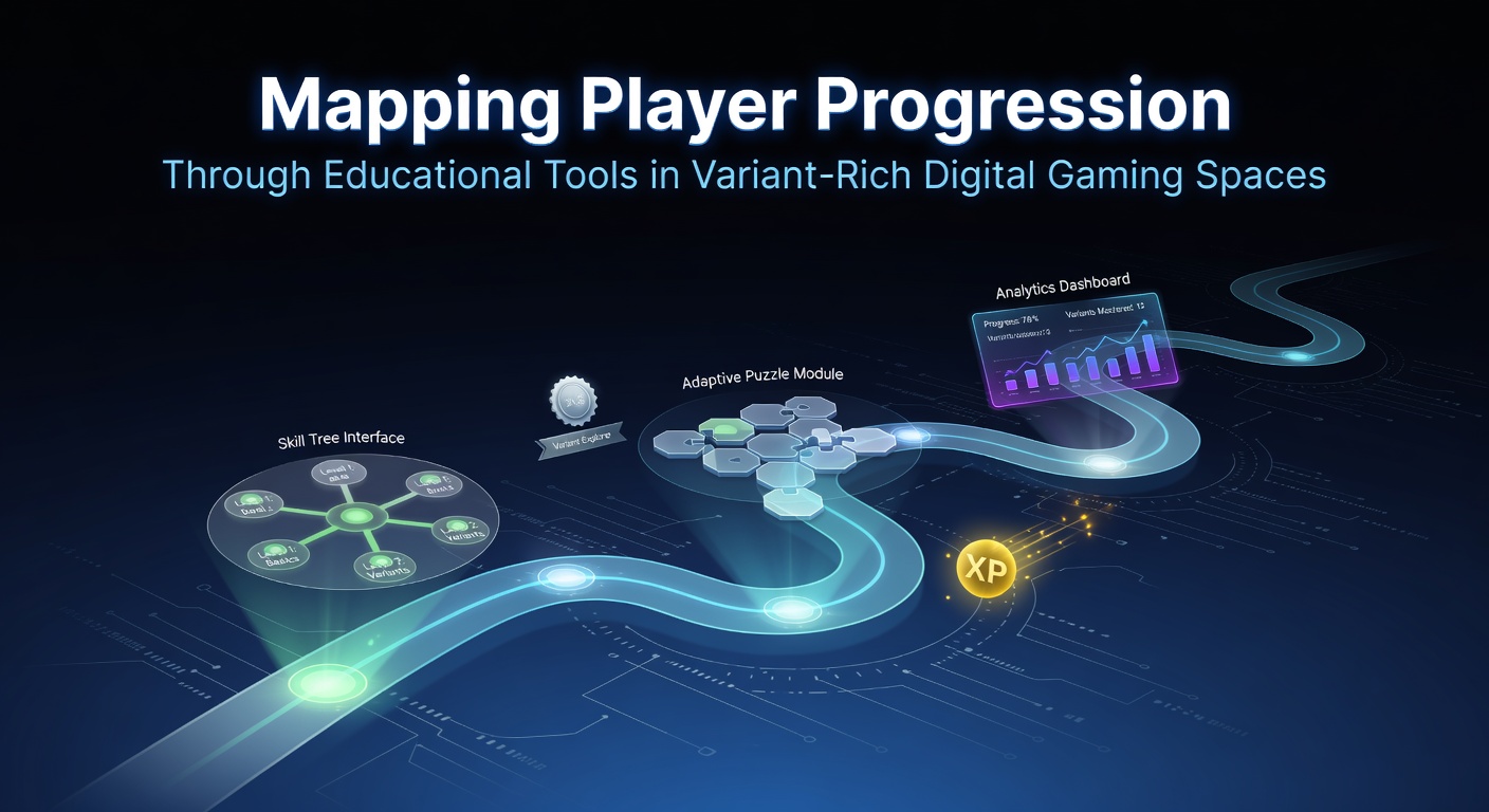 Darstellung von Fortschrittsverfolgung in digitalen Spielumgebungen mit verschiedenen Varianten und Lernmodulen